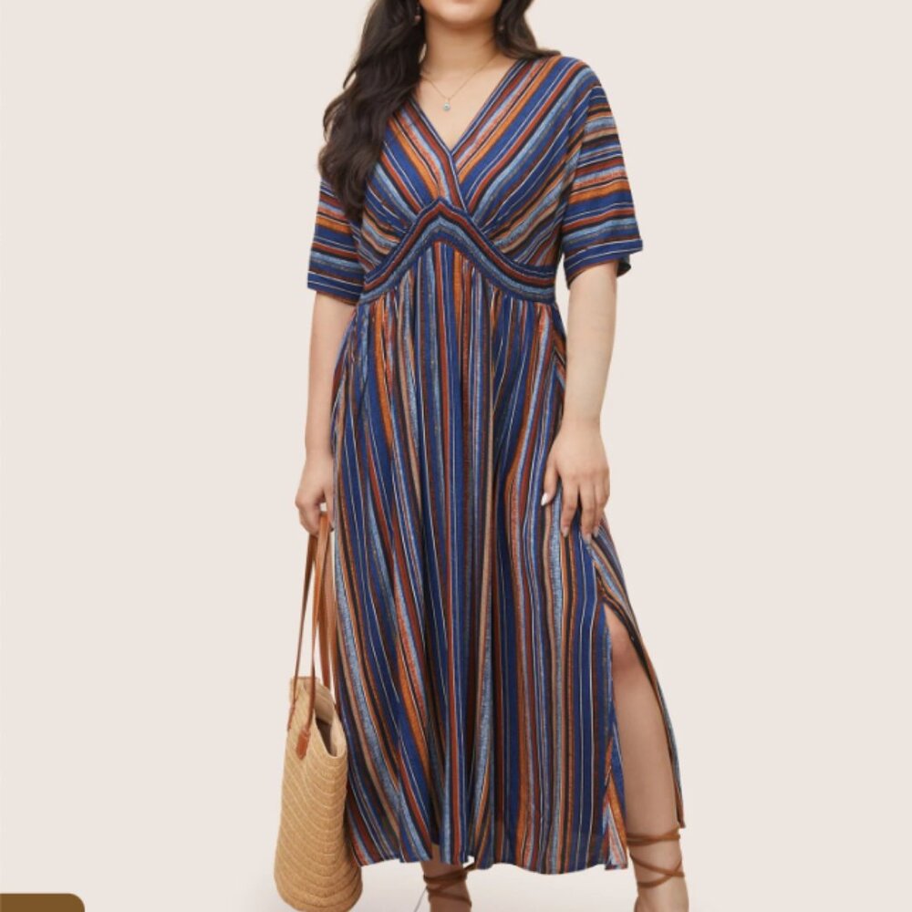 Bloomchic Striped Flutter Dress